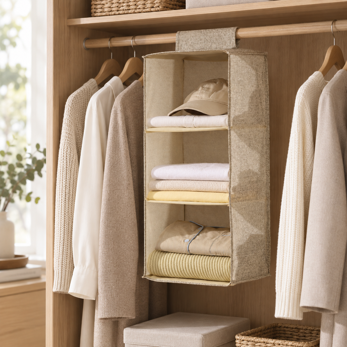 Three-Tier Hanging Closet Organizer