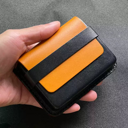 Handcrafted Vegetable - Tanned Leather Card Holder - ( Business Card Case)