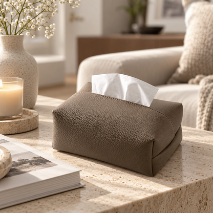 Leather Tissue Box Cover