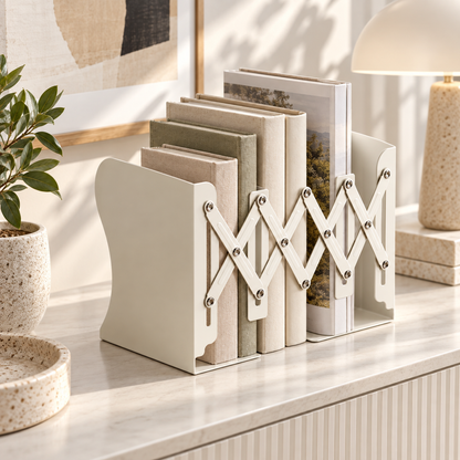 Large Expandable Metal Book Organizer