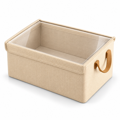 Upgraded Medium Lidded Fabric Storage Box