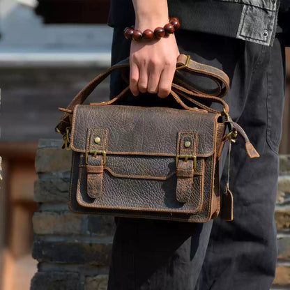 Vintage Horse Leather Messenger Bag