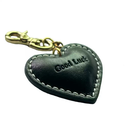 Custom Handmade Leather Heart Keychain Pendant