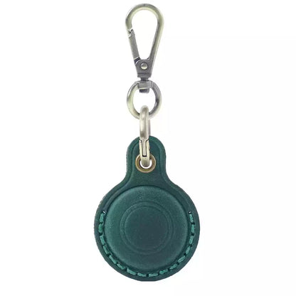 Handmade Vintage Crazy Horse Leather Airtag Keyring