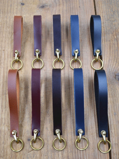 Handcrafted Genuine Leather Keychain - Creative Personalized Key Holder with Phone Number Tag