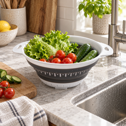 Small Round Collapsible Kitchen Colander