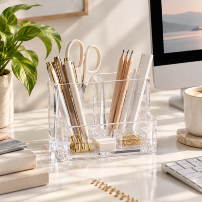 Three-Compartment Desk Organizer