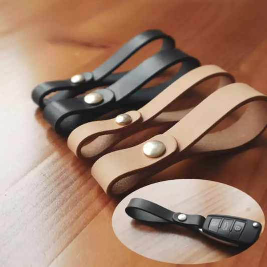 Handmade Vegetable-Tanned Top Grain Leather Keychain